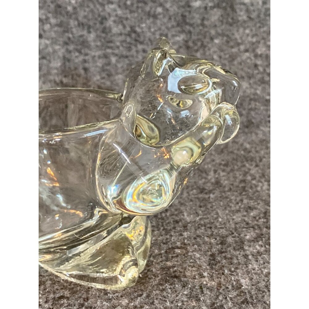 VTG Avon Candle Votive Holders Crystal Glass Squirrel Dove Lot of 2 - Picture 7 of 16